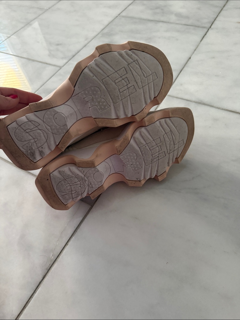 Sorel Women's Light Beige Chunky Platform Sneakers - Picture 6 of 6